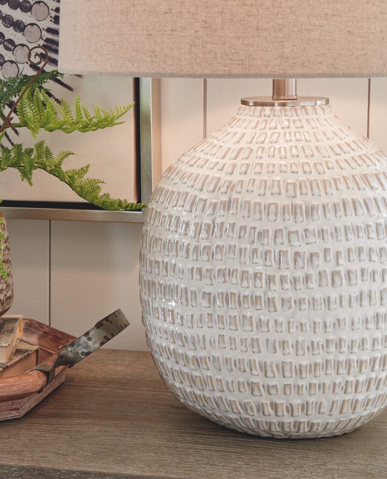 Jamon - Ceramic Table Lamp - Beige - Image 3