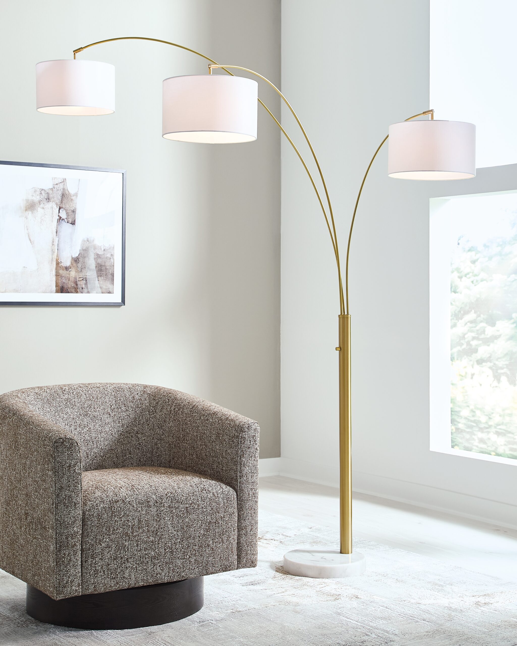 Valo - Metal Arc Lamp - Gold Finish - Image 2