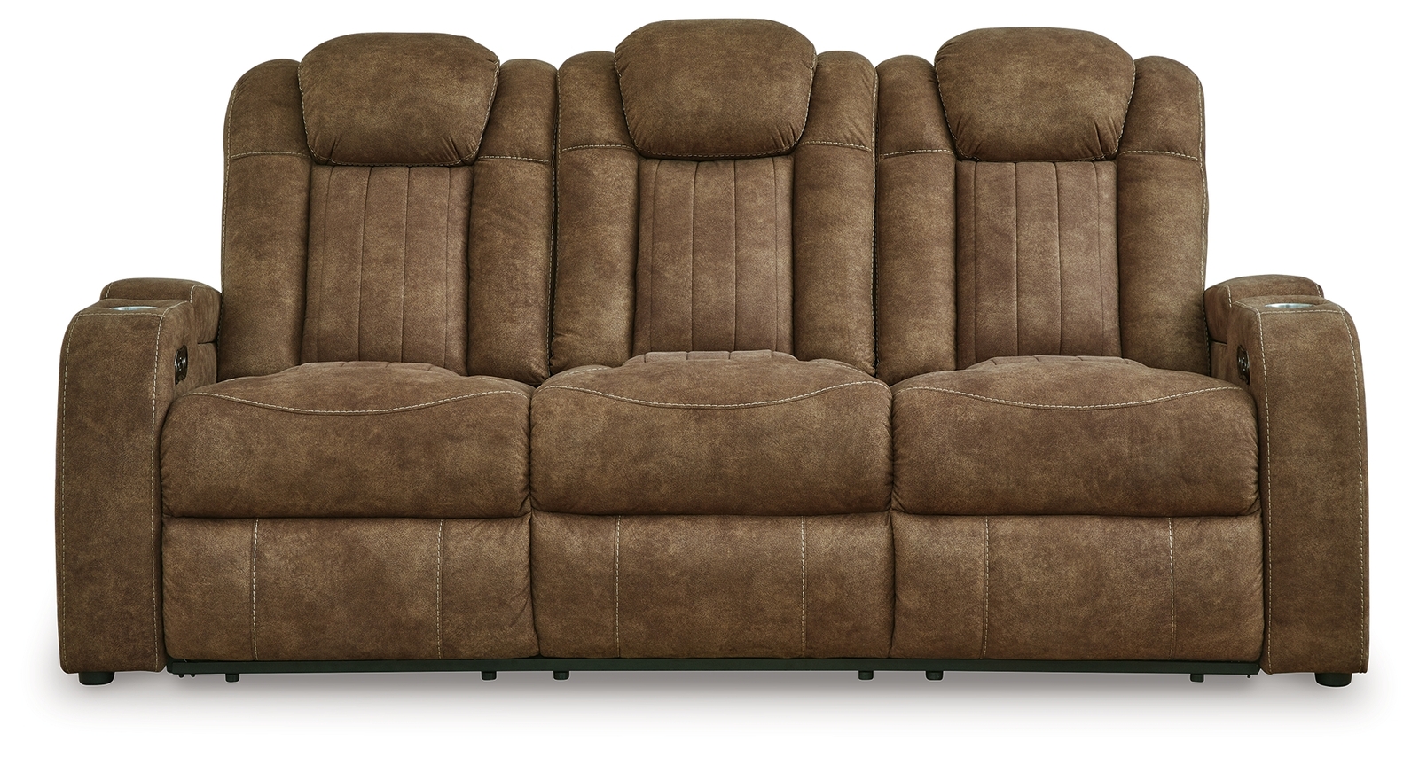 Wolfridge - Power Reclining Sofa With Adj Headrest - Brindle - Image 4