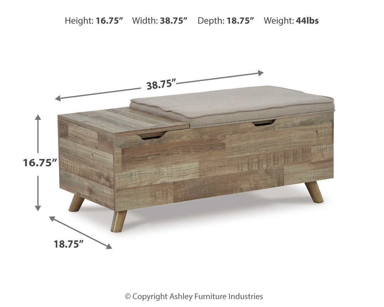 Gerdanet - Storage Bench - Beige - Image 8