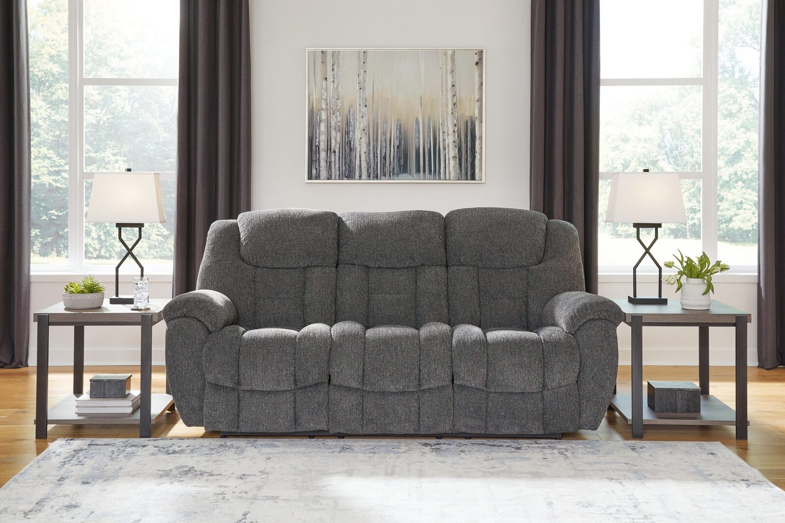 Foreside - Reclining Sofa - Charcoal - Image 2