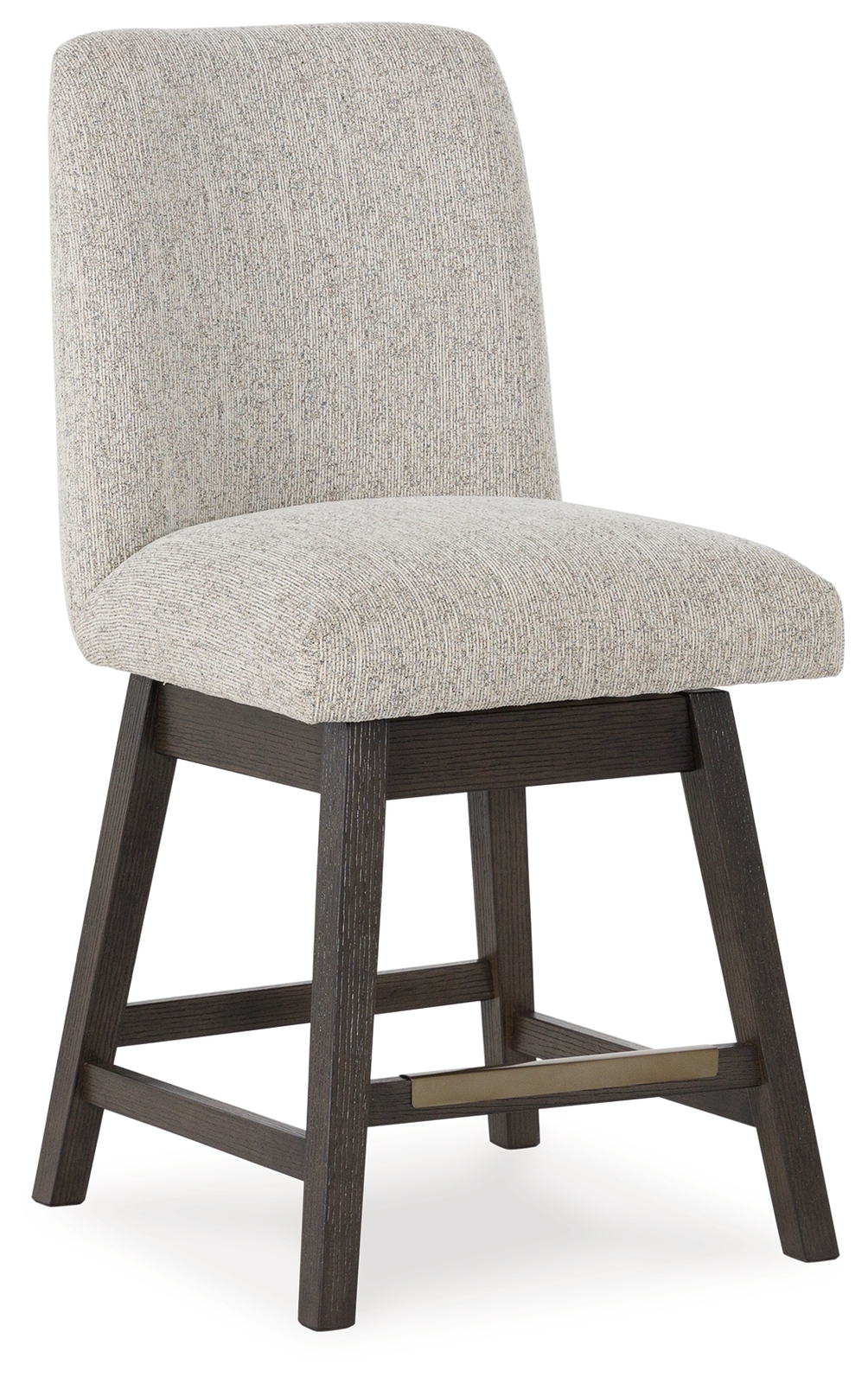 Burkhaus - Upholstered Swivel Barstool (Set of 2) - Beige / Dark Brown - Image 3
