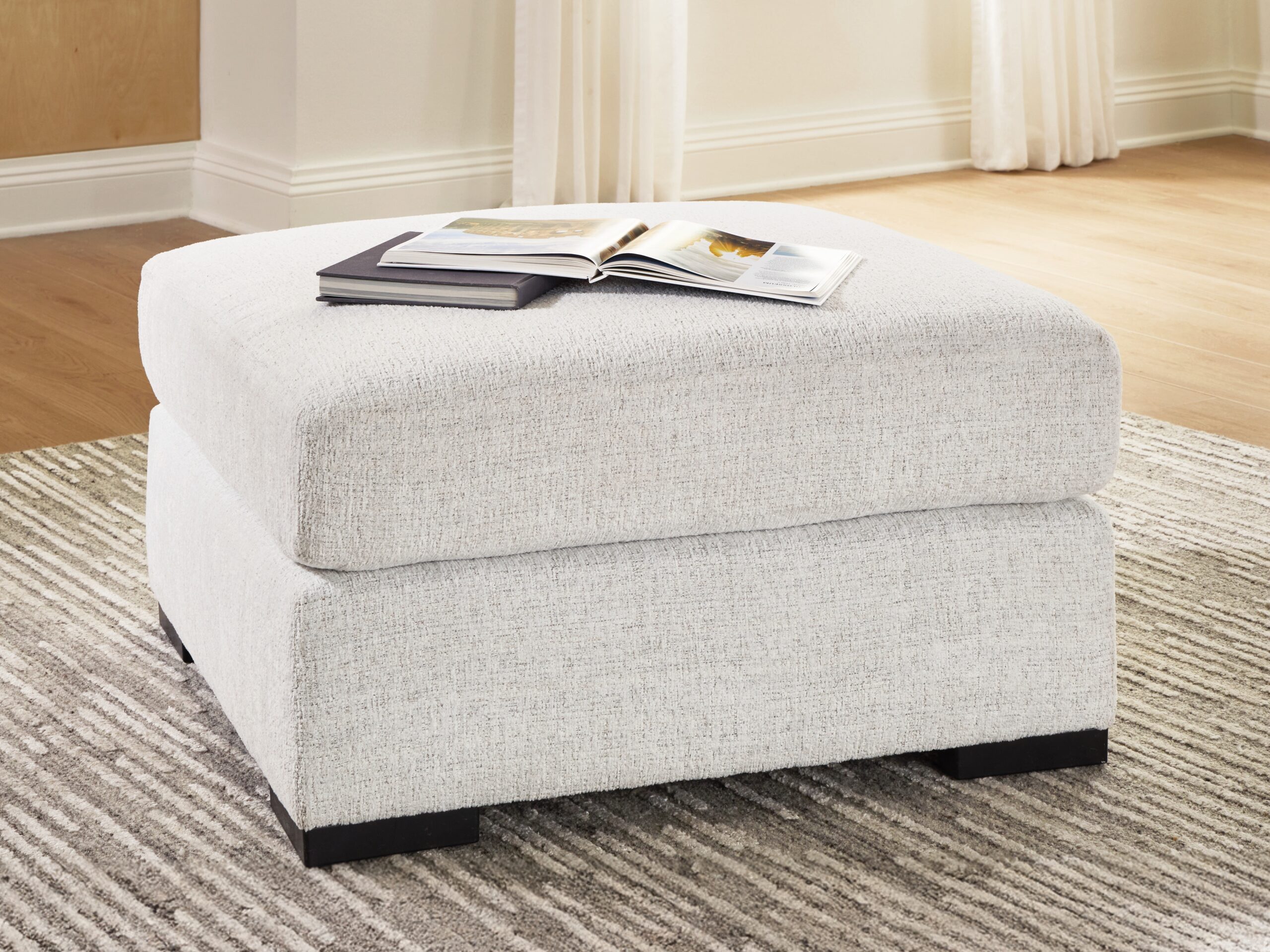 Misty-Lakes - Oversized Accent Ottoman - Chalk - Image 2