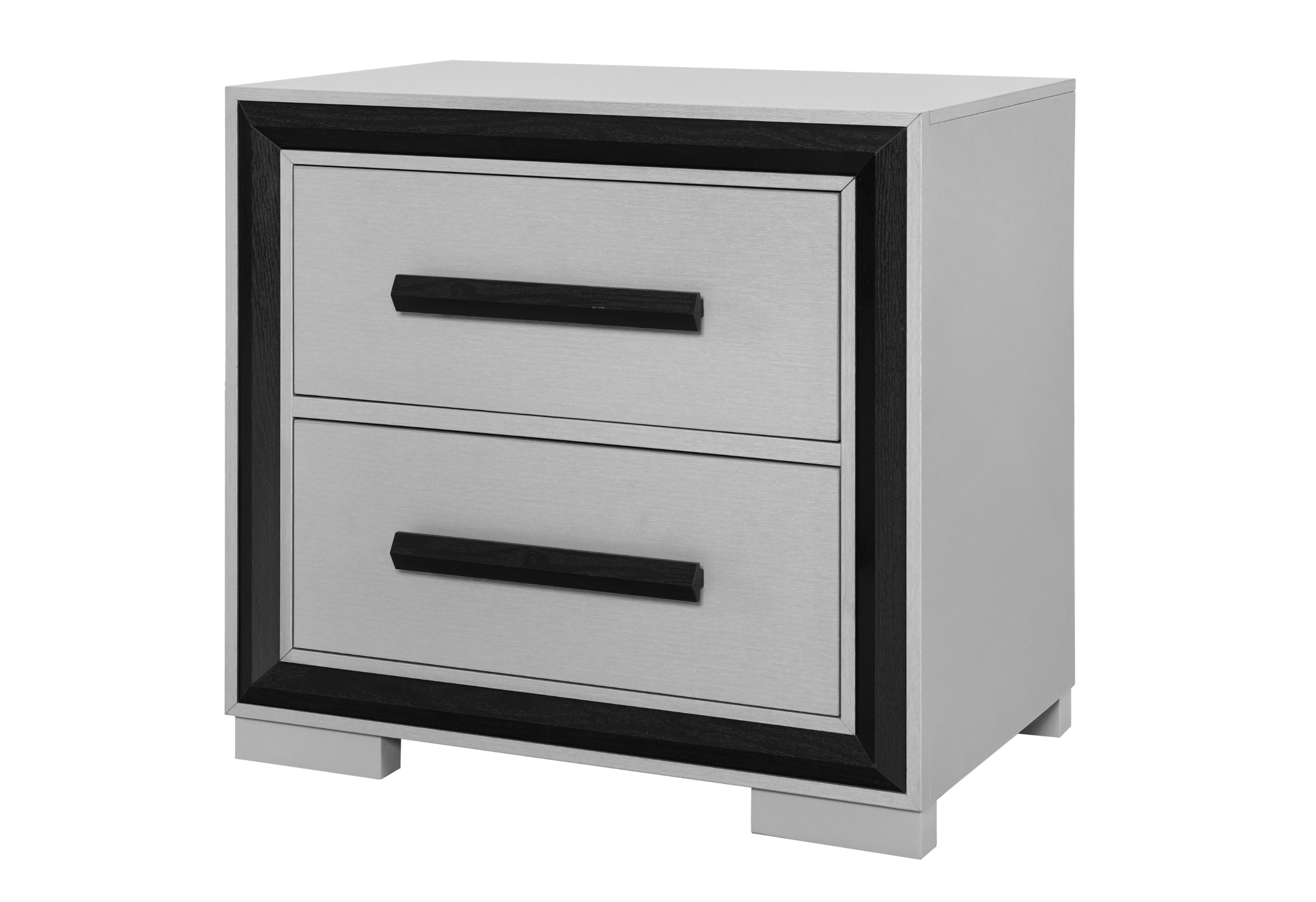 Amelia - 5 Piece Bedroom Set With LED - Gray Black - Image 5