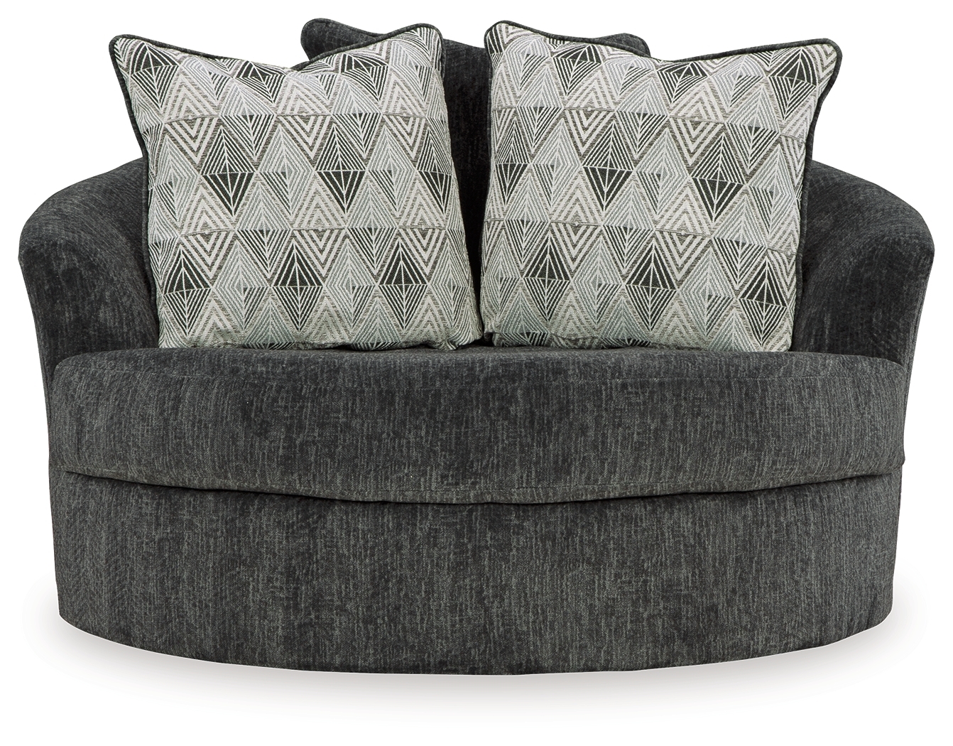 Biddeford - Oversized Swivel Accent Chair - Shadow - Image 3