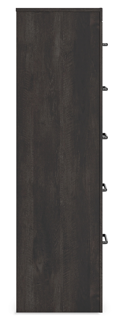 Hollivern - Five Drawer Chest - Dark Gray - Image 8