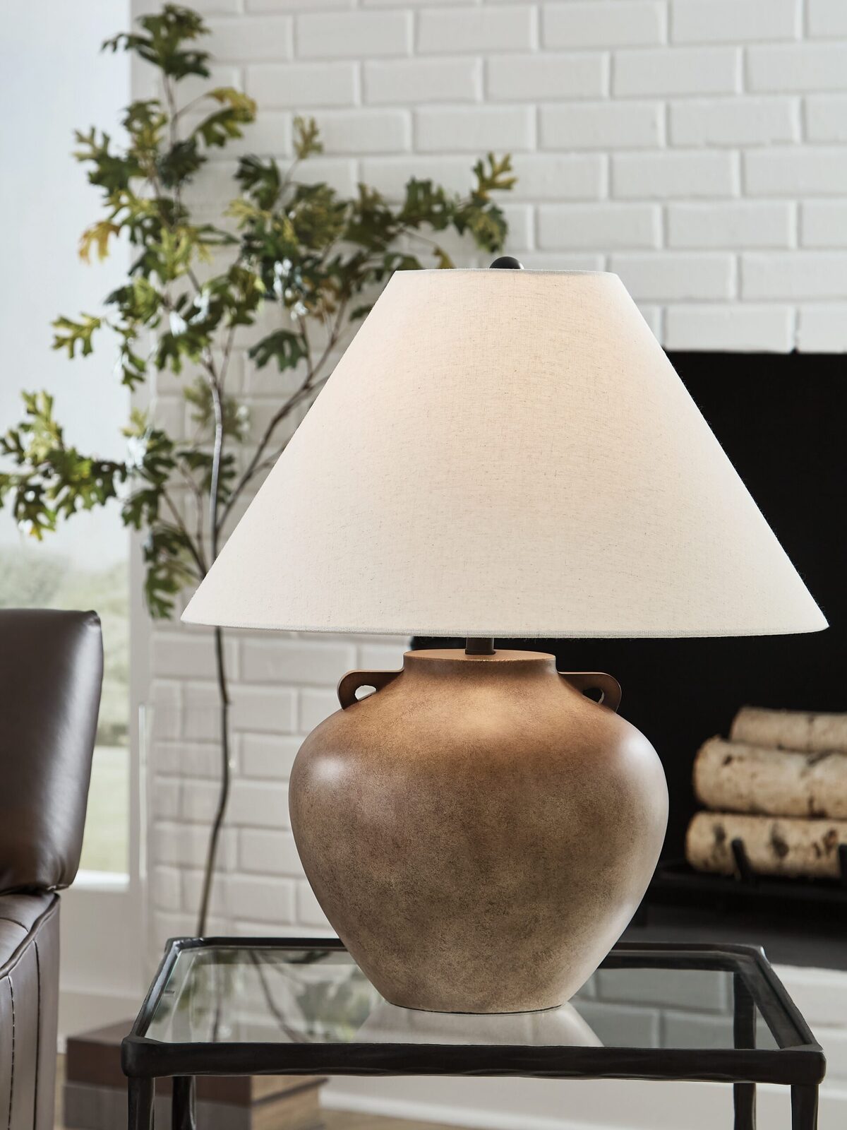Ferrilby - Poly Table Lamp - Antique Beige - Image 2