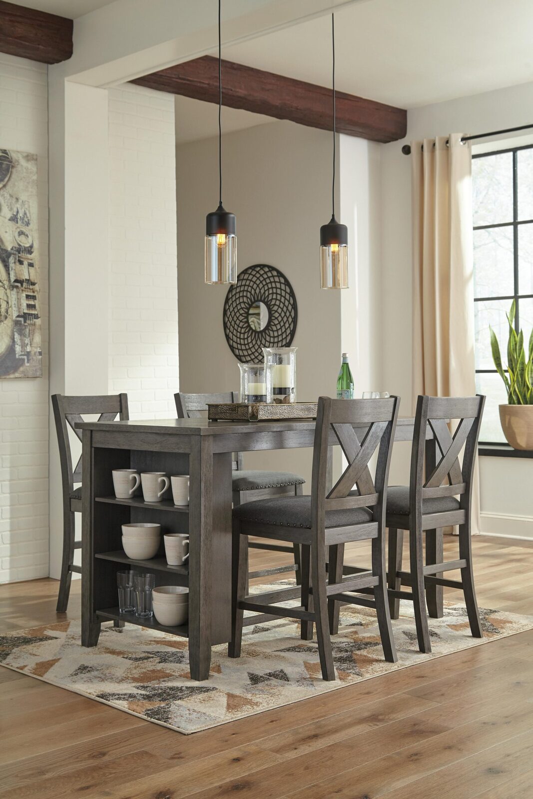 Caitbrook - Upholstered Barstool (Set of 2) - Gray - Image 5