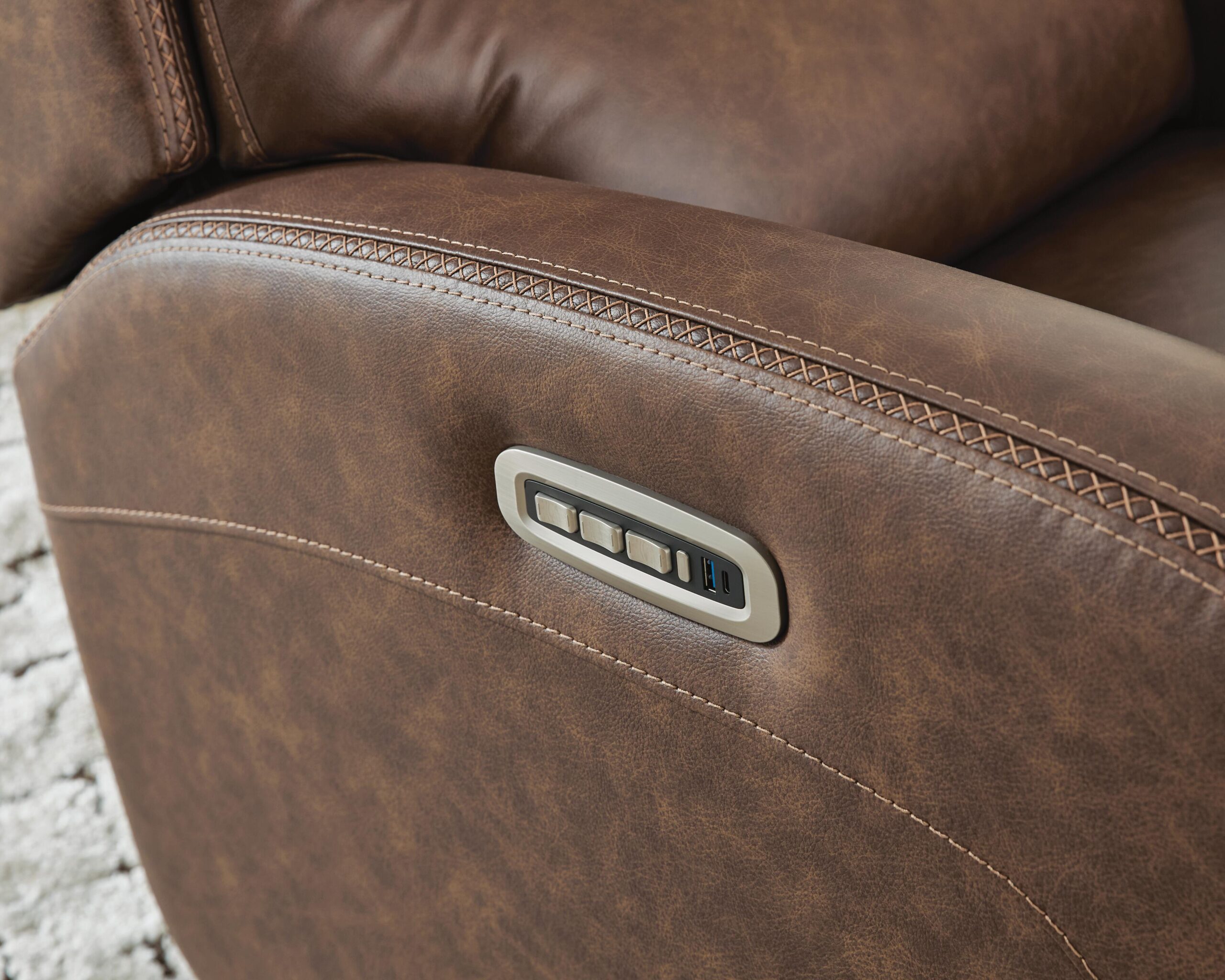 Motion-Max - Swivel Glider Power Recliner - Saddle - Image 9