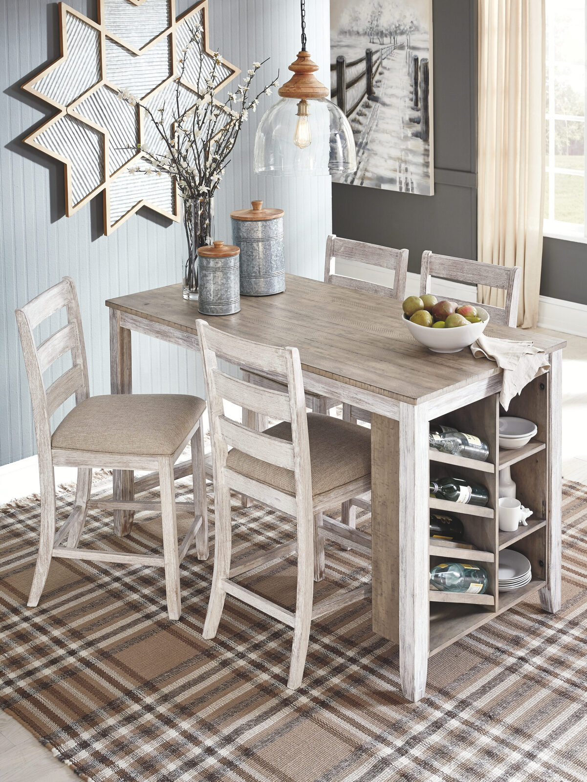 Skempton - Rectangular Counter Table With Storage Set - Image 11