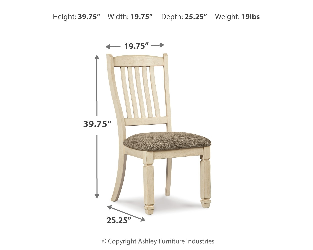 Bolanburg - Dining UPH Side Chair (Set of 2) - Rake Back - Brown / Beige - Image 3