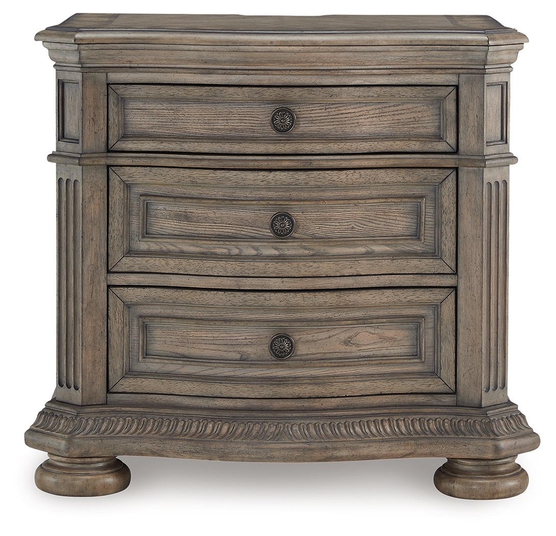 Ardenfield - Three Drawer Night Stand - Light Brown - Image 4