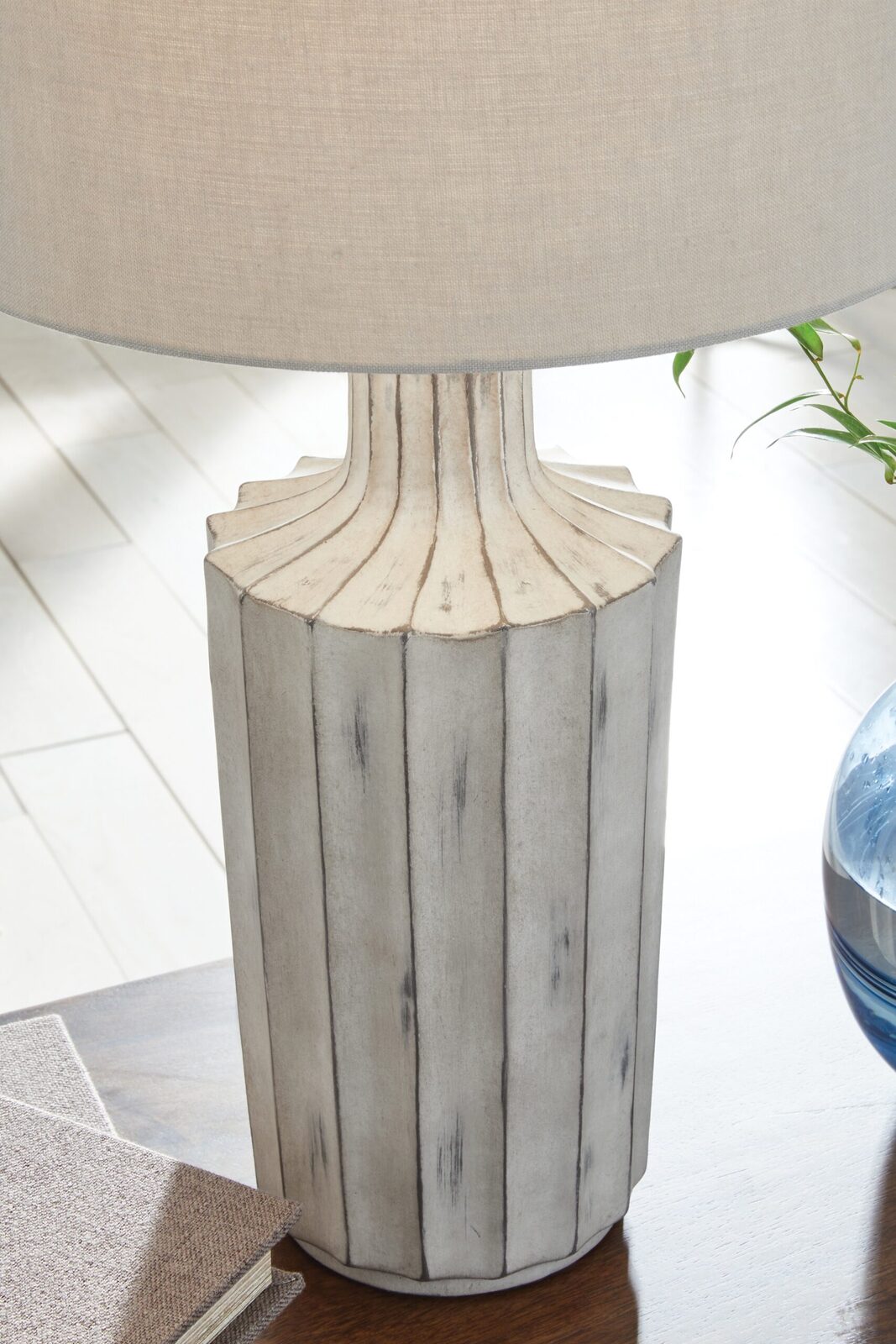 Imre - Poly Table Lamp - Distressed Brown - Image 3