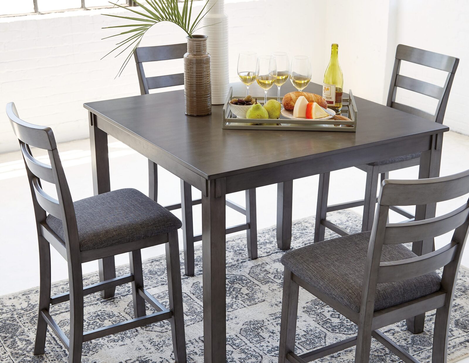 Bridson - Square Counter TBL Set (Set of 5) - Gray - Image 8