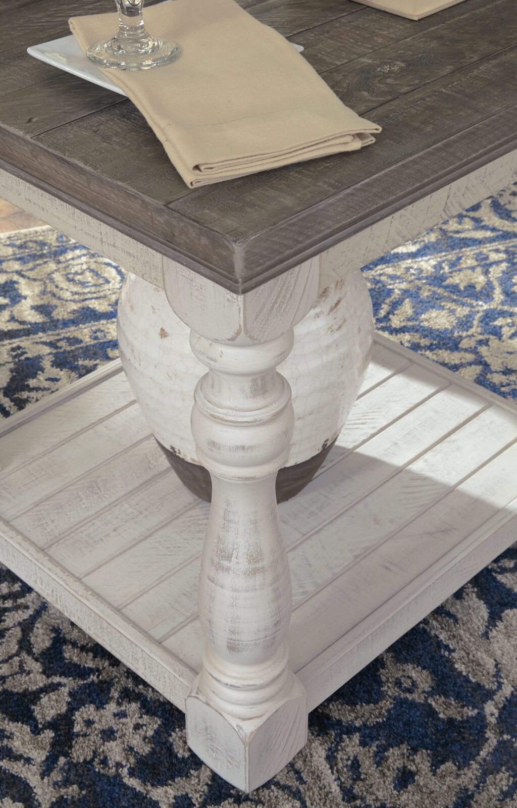 Havalance - Rectangular End Table - Gray / White - Image 3