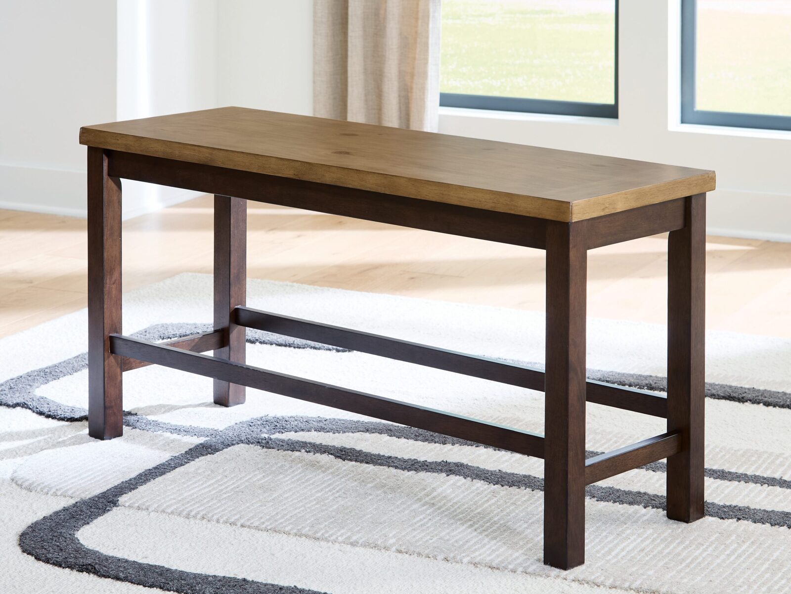 Rylandeen - Double Counter Height Bench - Light Brown / Dark Brown - Image 2
