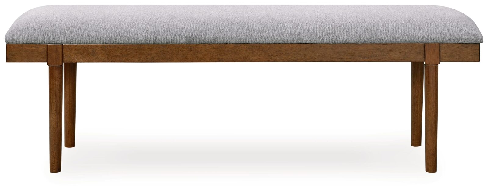 Lyncott - Large Upholstered Dining Room Bench - Gray / Brown - Image 3
