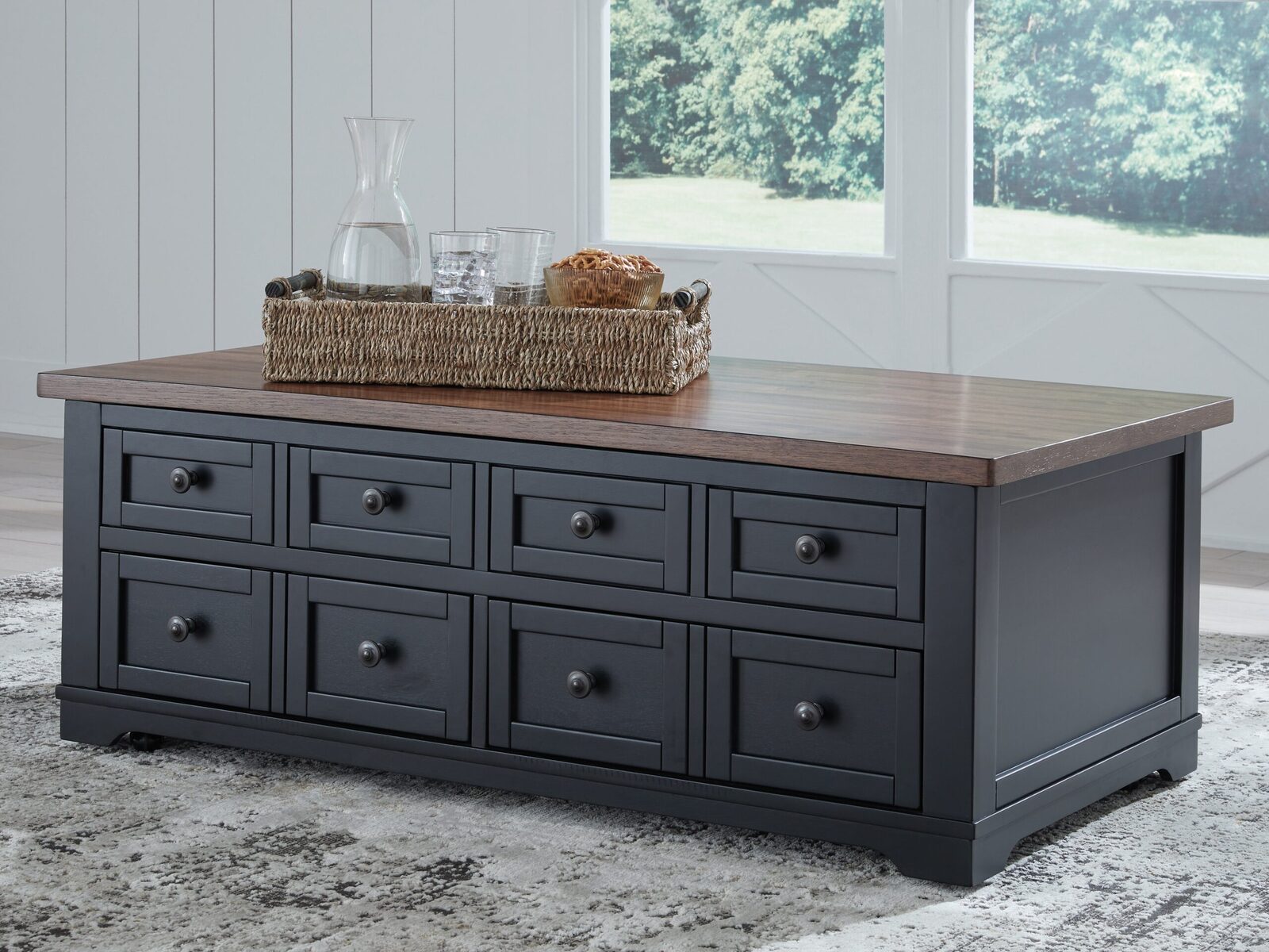 Wildenauer - Lift Top Cocktail Table - Brown / Black - Image 2