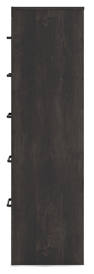 Hollivern - Five Drawer Chest - Dark Gray - Image 7