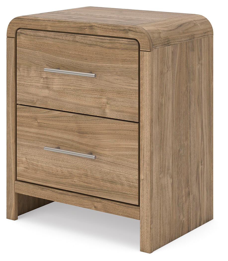 Gramburg - Two Drawer Night Stand - Warm Natural Brown - Image 5