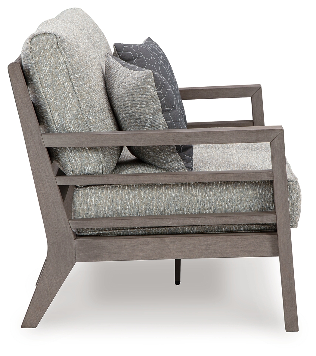 Hillside Barn - Loveseat W/Cushion - Gray / Brown - Image 4