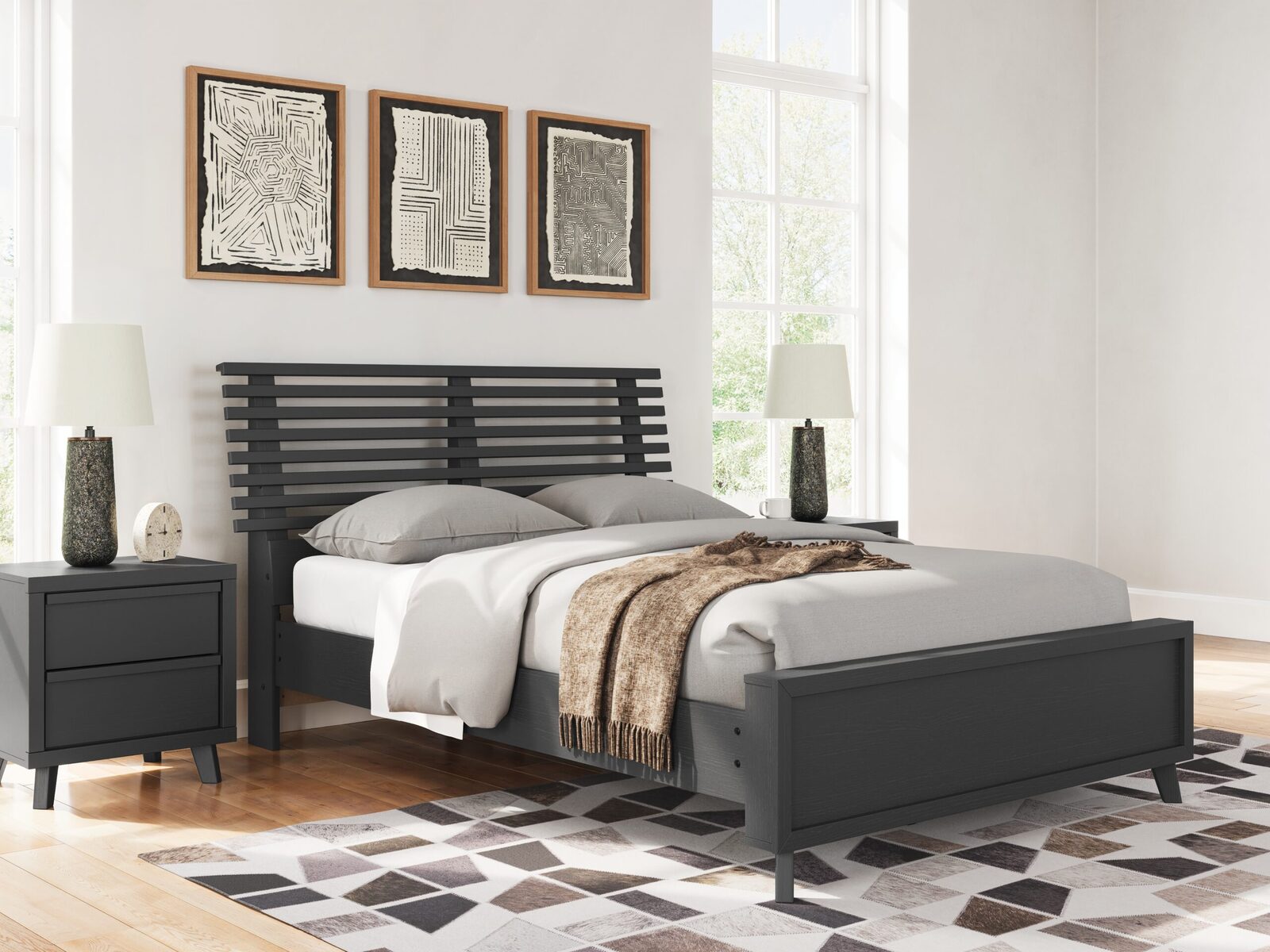 Danziar - Slat Panel Bed - Image 2