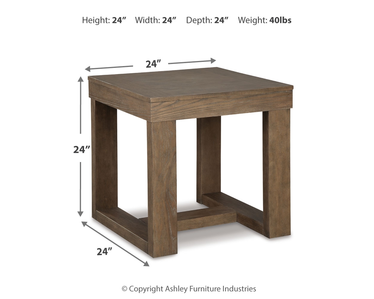 Cariton - Square End Table - Gray - Image 4