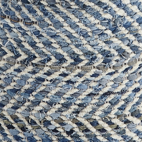 Chevron - Pouf - Blue - Image 4