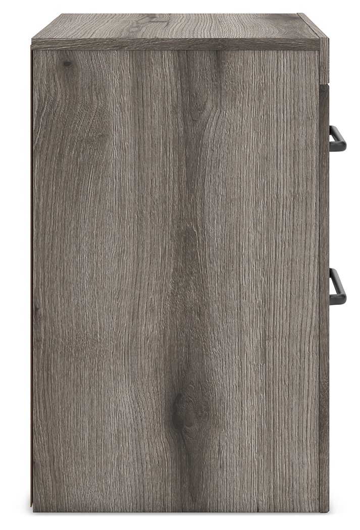 Graystorm - Two Drawer Night Stand - Brown Gray - Image 8
