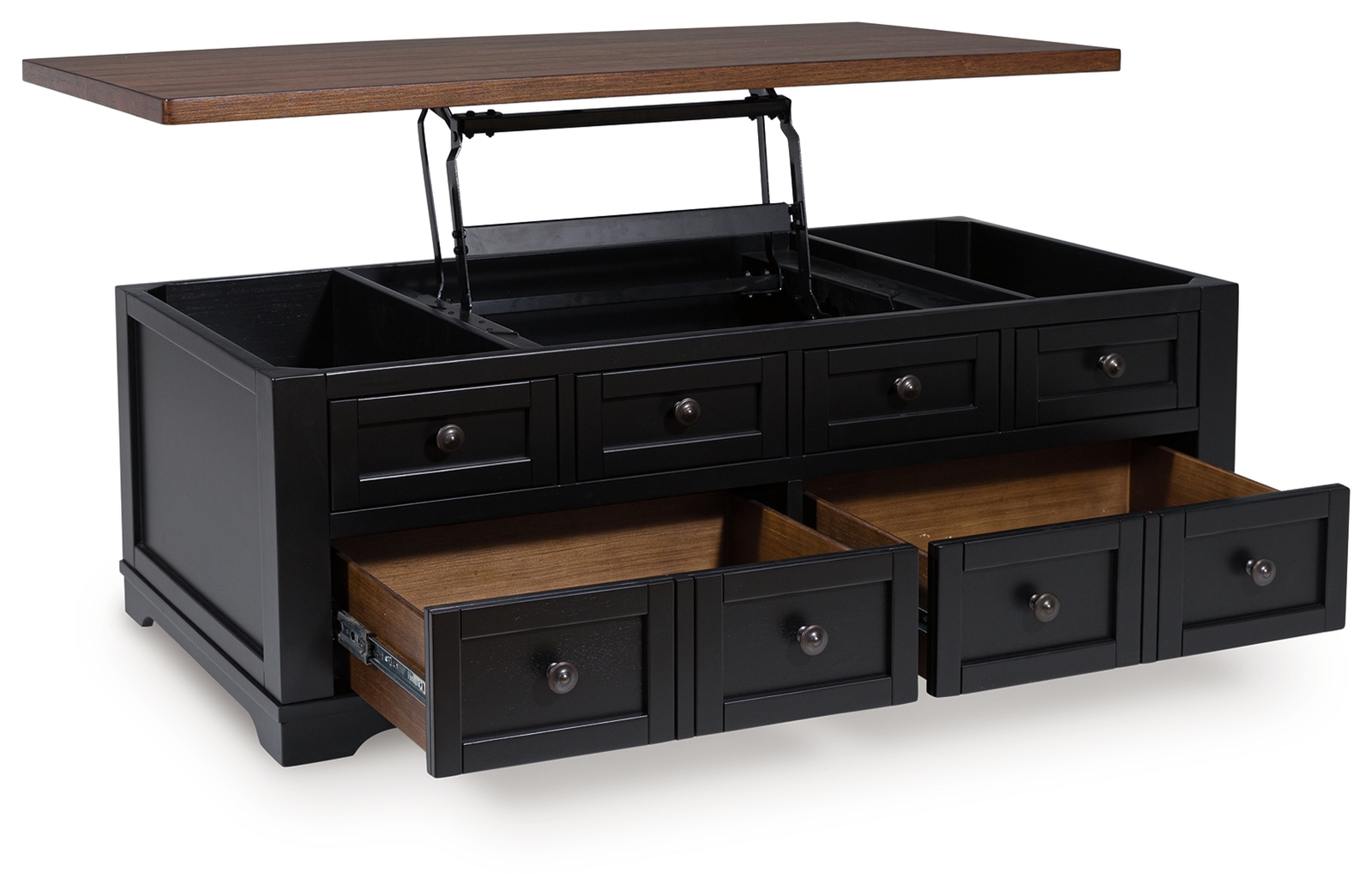 Wildenauer - Lift Top Cocktail Table - Brown / Black - Image 3