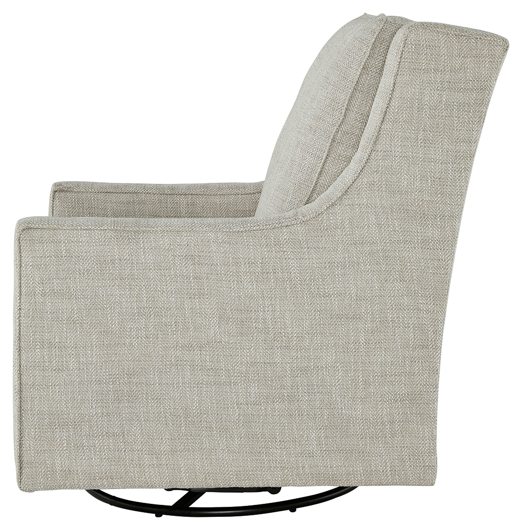 Kambria - Swivel Glider Accent Chair - Fog - Image 4