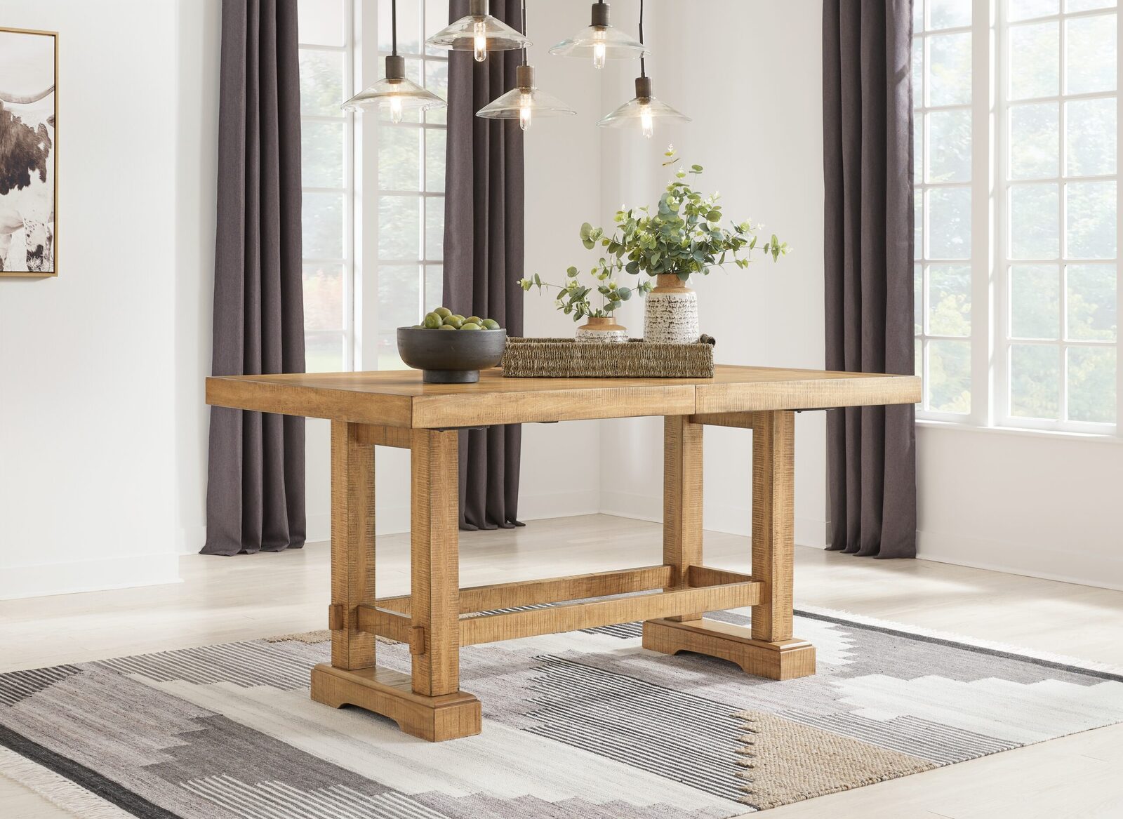 Havonplane - Rectangular Dining Room Counter Extension Table - Brown - Image 9