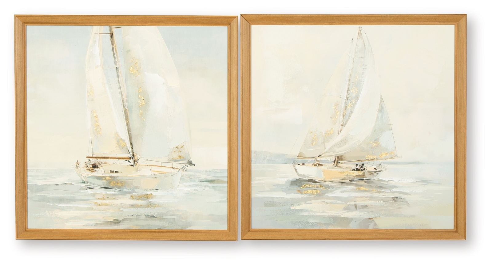 Winbrook - Wall Art Set (Set of 2) - Gray / Tan / Gold Finish