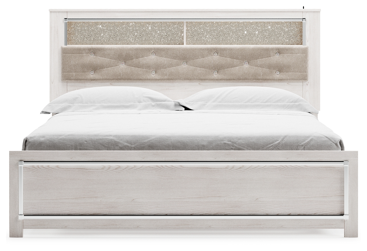 Altyra - King Bookcase Panel Bed - White - Image 3