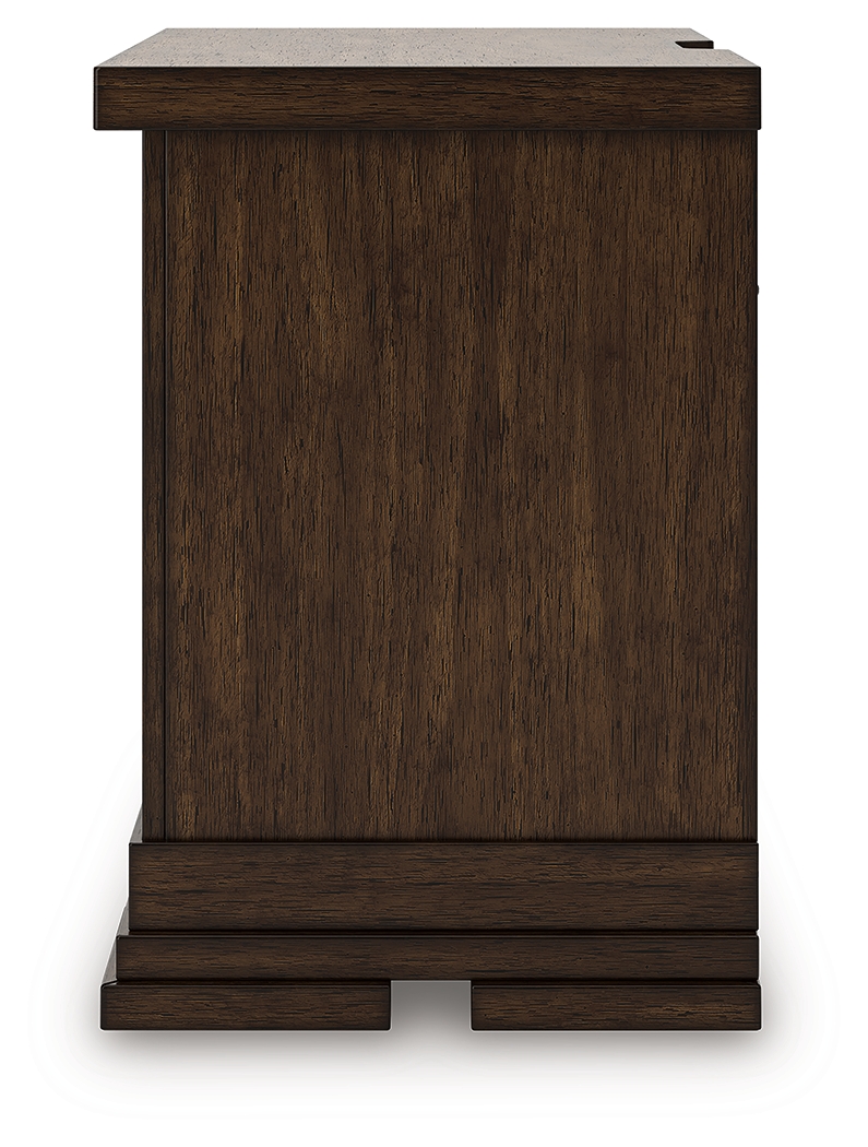 Taffenbrook - Three Drawer Night Stand - Medium Brown - Image 8