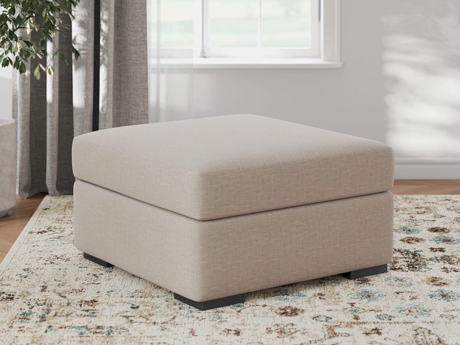LadyMae - Oversized Accent Ottoman - Twill - Image 2