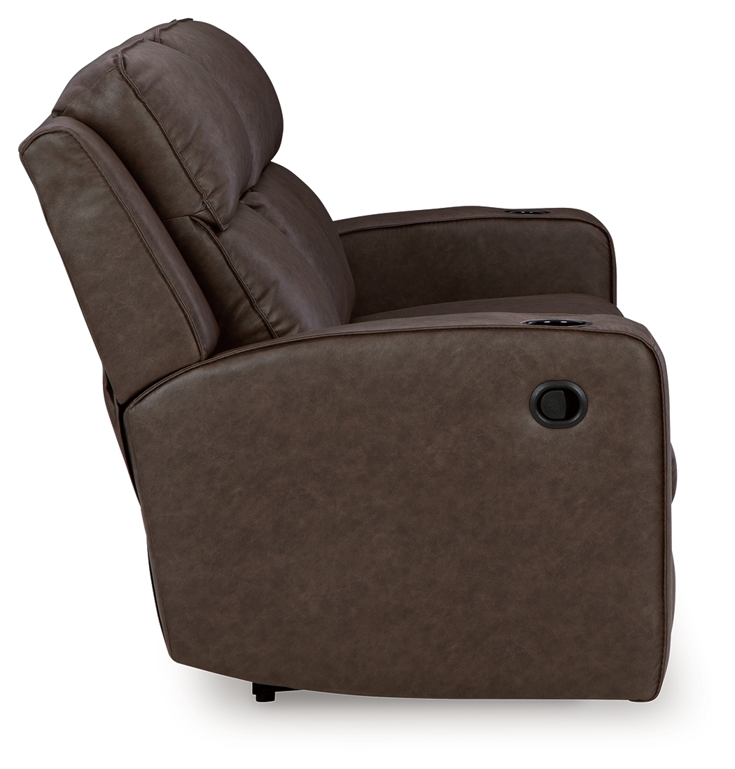 Lavenhorne - Rec Sofa W/Drop Down Table - Granite - Image 5