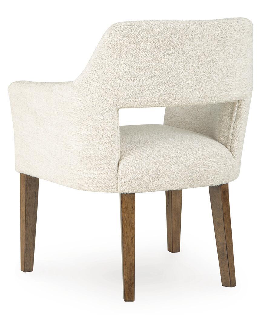 Marxmore - Dining Upholstered Arm Chair (Set of 2) - Beige / Brown - Image 6