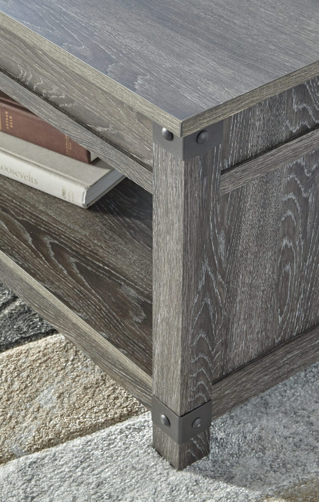 Freedan - Rect Lift Top Cocktail Table - Grayish Brown - Image 9