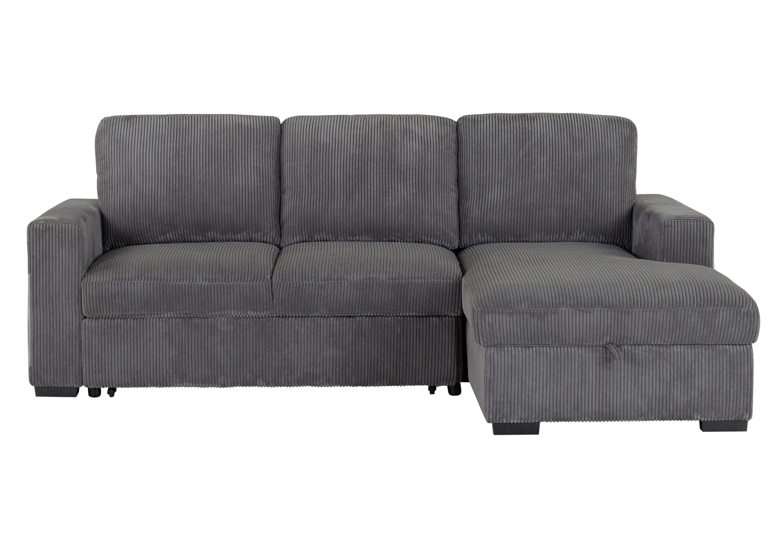 U2660 - L Shape Sectional Without Pull Out Sofa Bed - Gray - Image 2