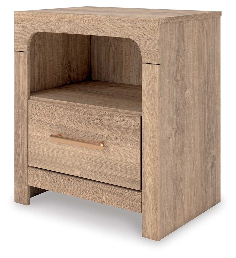Kinlanni - One Drawer Night Stand - Tan - Image 6