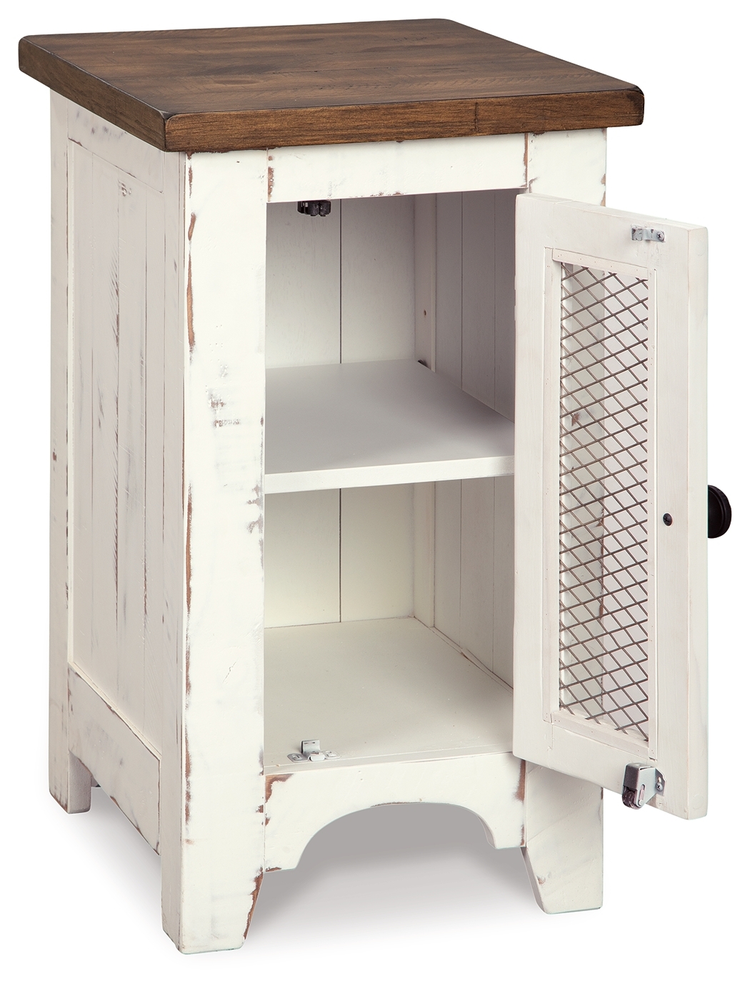 Wystfield - Chair Side End Table - White / Brown - Image 3