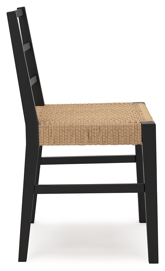 Isanti - Dining Room Side Chair (Set of 2) - Light Brown / Black - Image 8