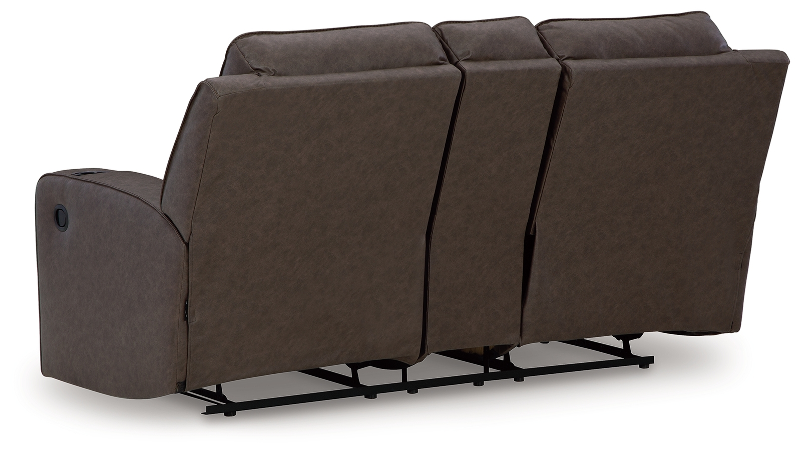 Lavenhorne - Dbl Rec Loveseat W/Console - Granite - Image 6