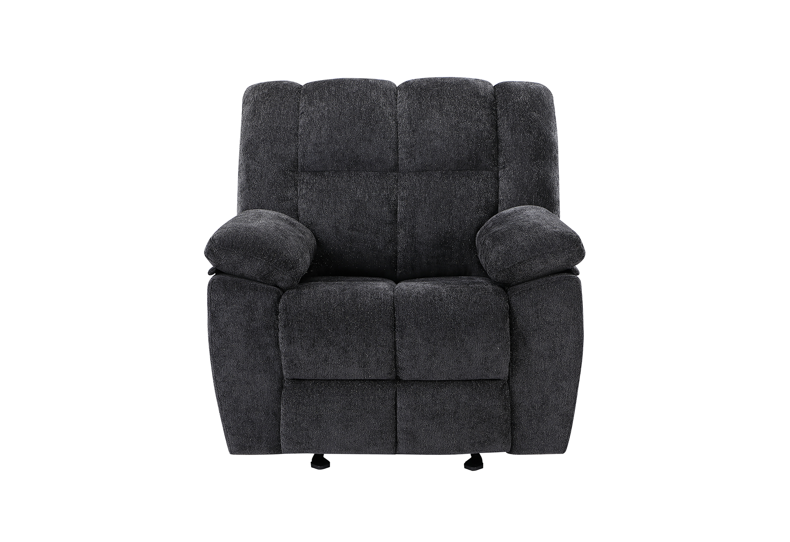 U6000 - 3 Piece Living Room Set (Reclining Sofa / Console Reclining Loveseat / Recliner) - Black - Image 3