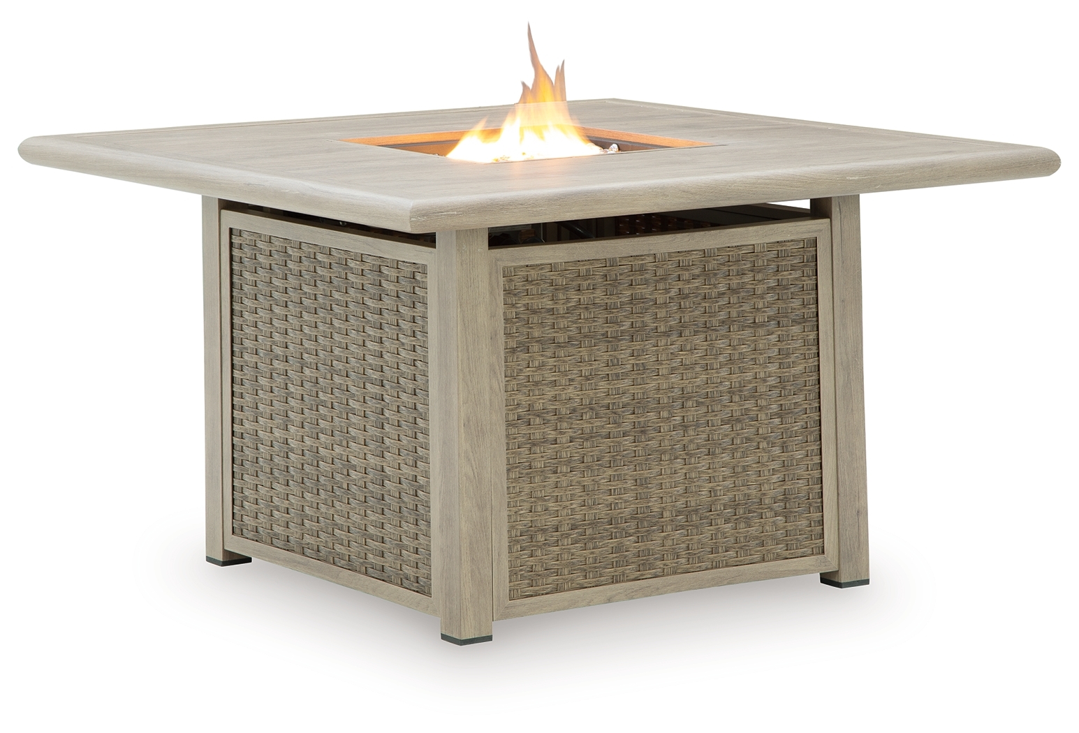 Cliff Trails - Square Fire Pit Table - Beige - Image 3