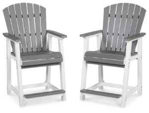 Transville - Barstool (Set of 2) - Gray / White
