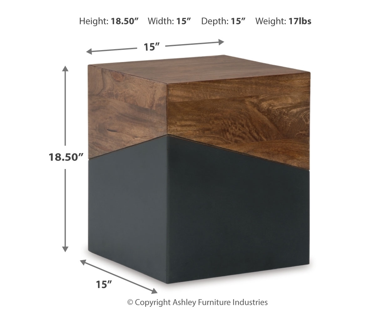 Trailbend - Accent Table - Brown / Gunmetal - Image 4