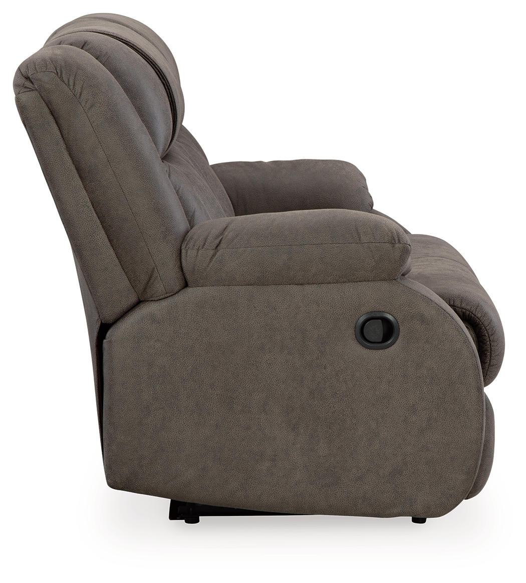 First Base - Reclining Loveseat - Gunmetal - Image 5