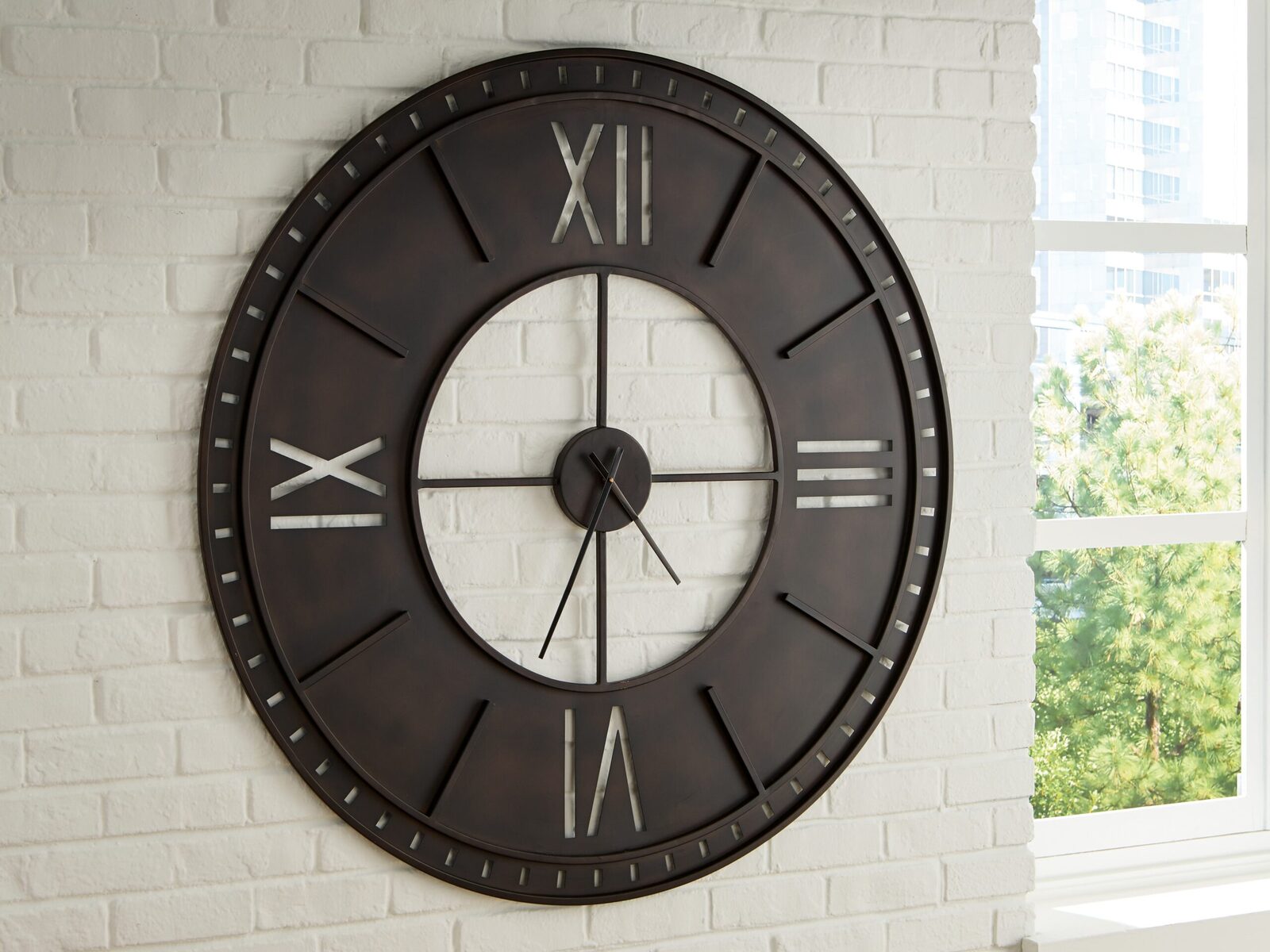 Lytle - Wall Clock - Antique Brown - Image 2